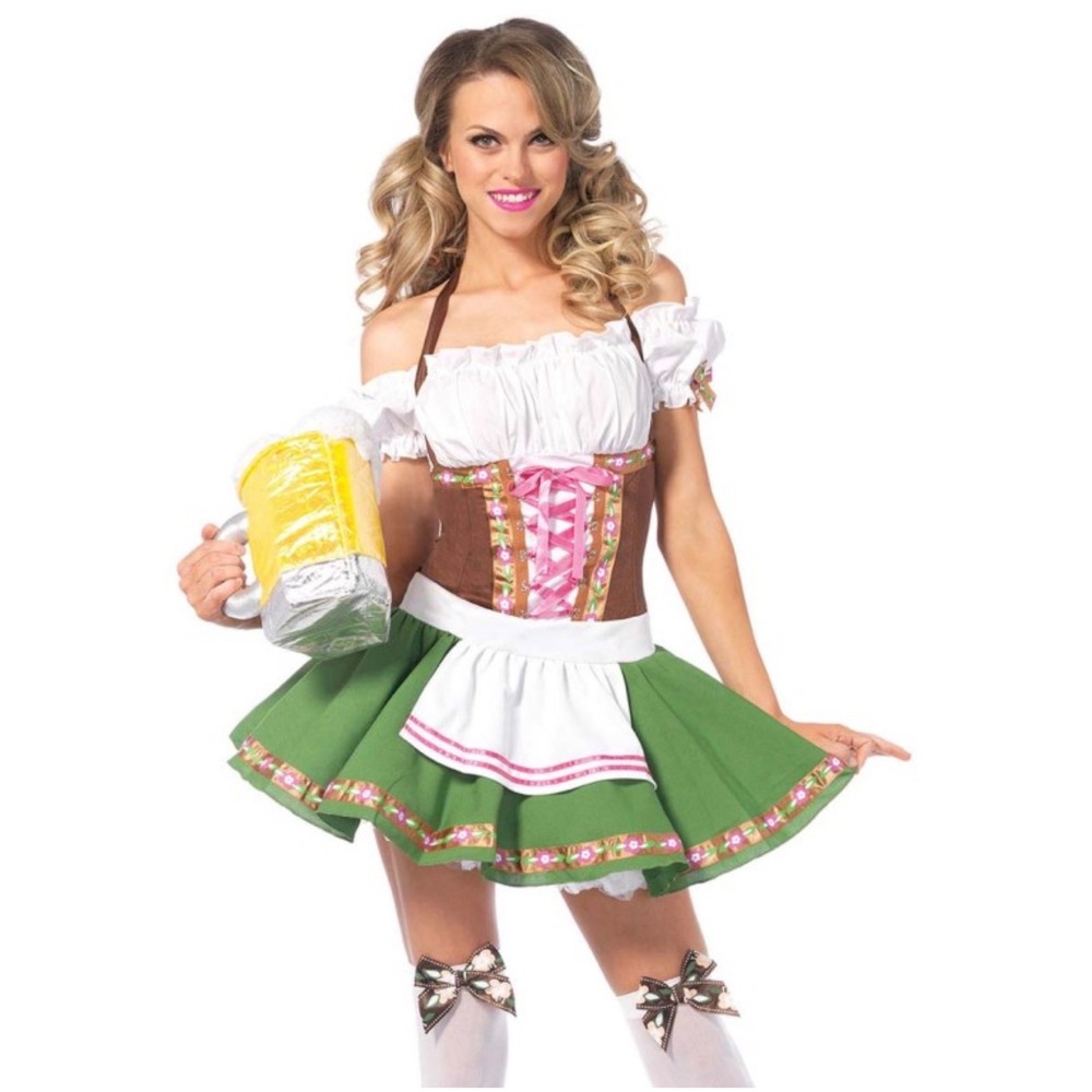 Leg Avenue Gretchen Costume XL Dirndl BeerMaid German 2pc Set Oktoberfest 83311